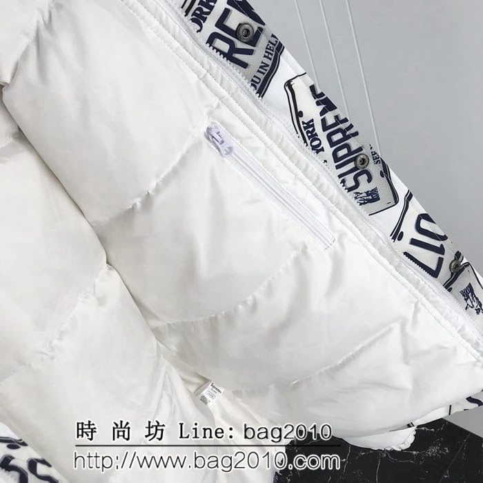 SUPREME 18Aw SuP車牌 麵包羽絨服 超級厚重 防風斜紋純棉 羽絨服 男女同款 ydi2562